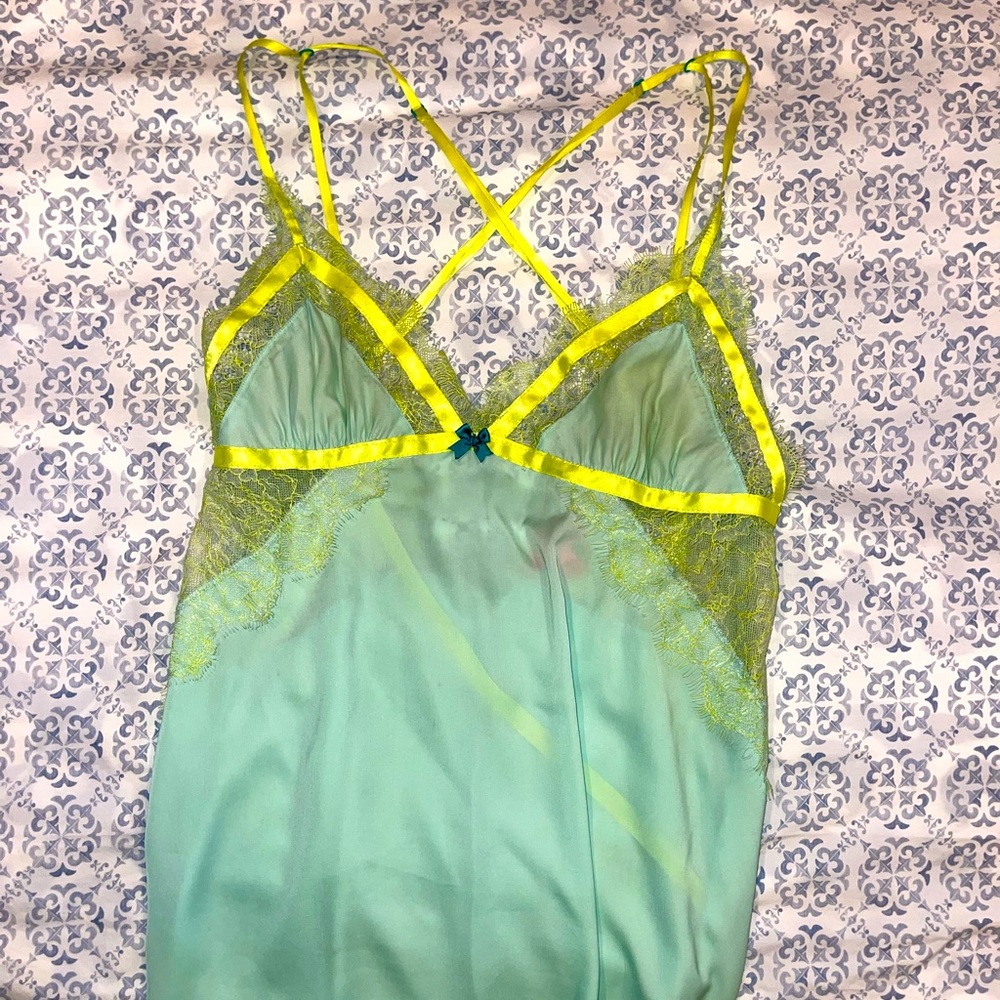 Vintage Betsy Johnson lace slip dress